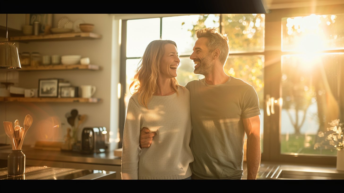 Couple enjoying life with restored energy and vitality